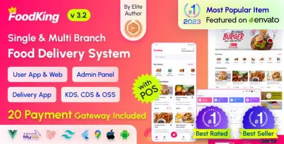 Resource 'FoodKing – Restaurant Food Delivery System with Admin Panel & Delivery Man App | POS Source'