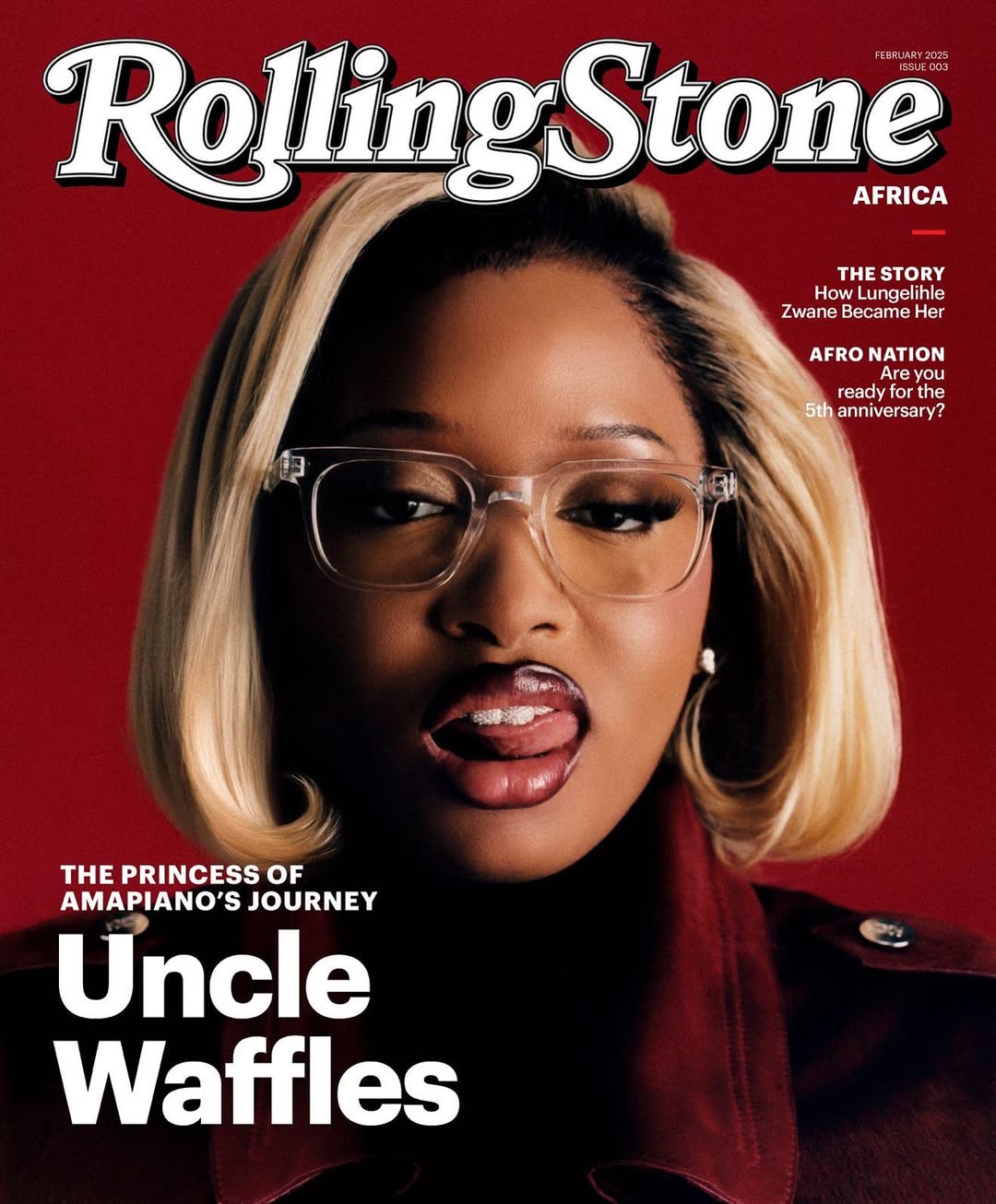 Thread 'Uncle Waffles graces Rolling Stone Africa cover'
