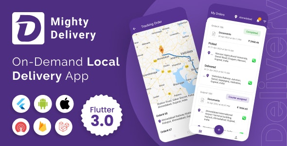 Resource 'Delivery App - On Demand Delivery System Flutter App with bidding system | Courier App'